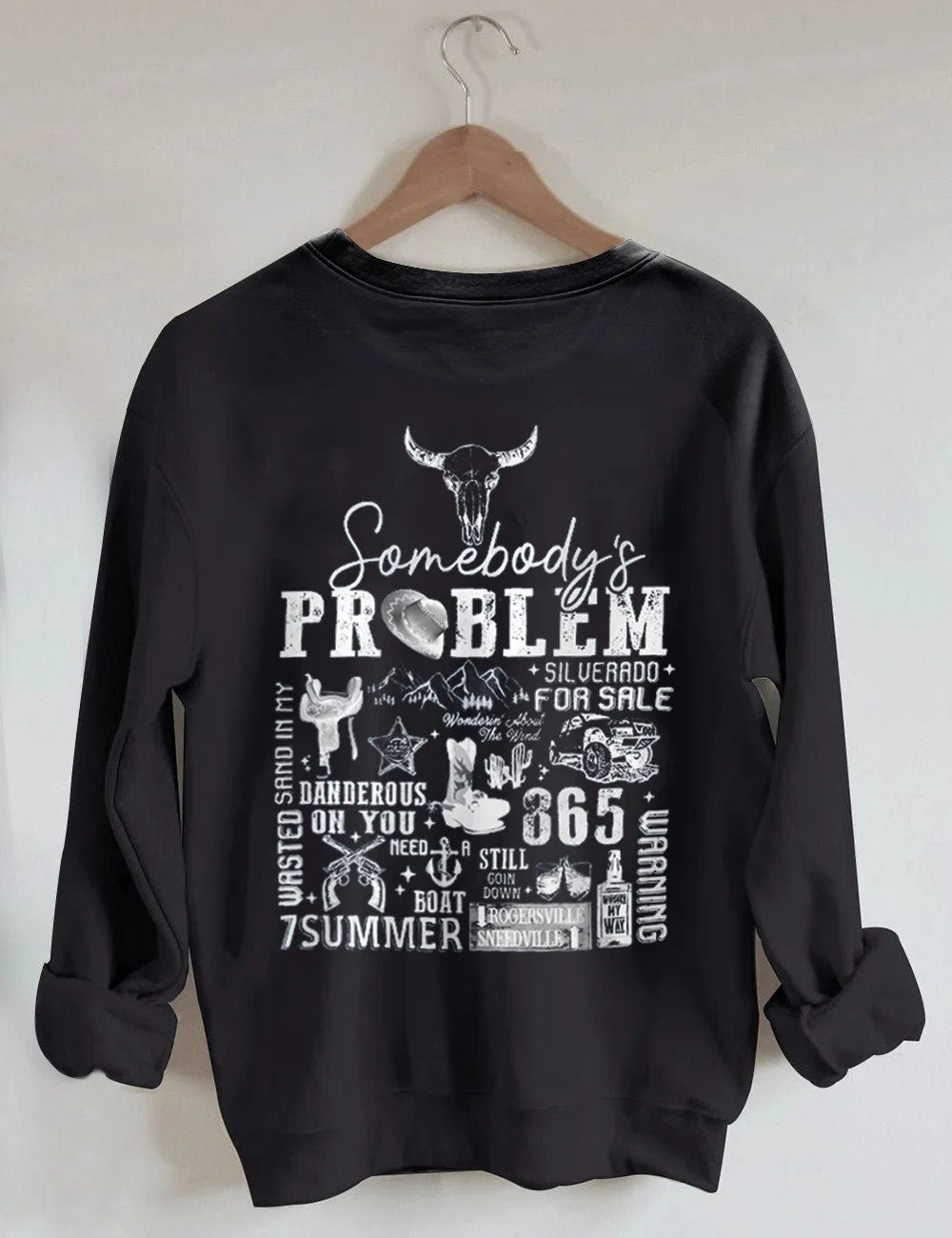 Somebody's Problem Wallen Sweatshirt-BLACK