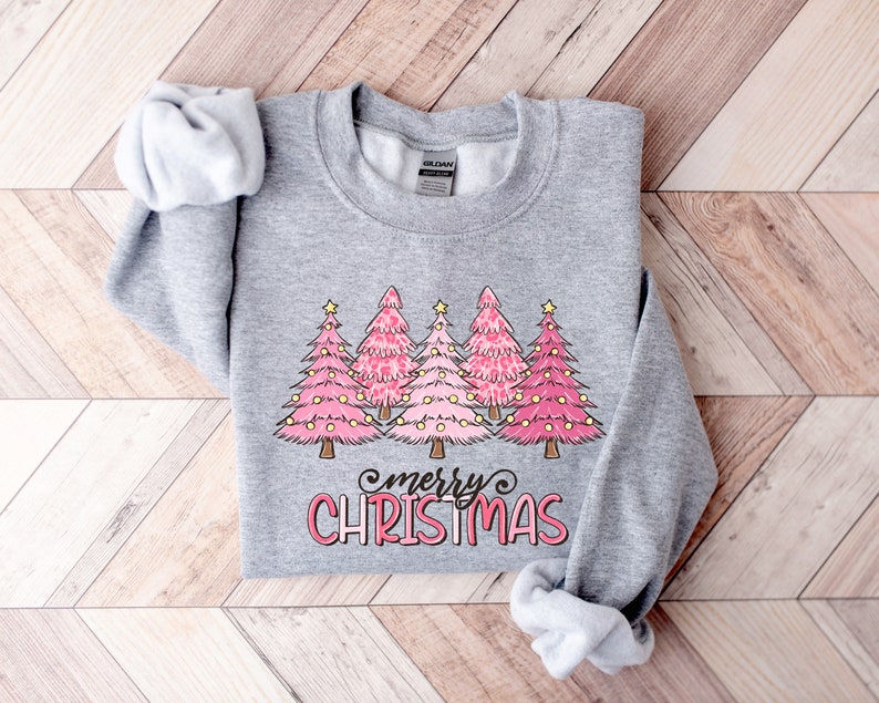 Pink Christmas Tree Sweatshirt
