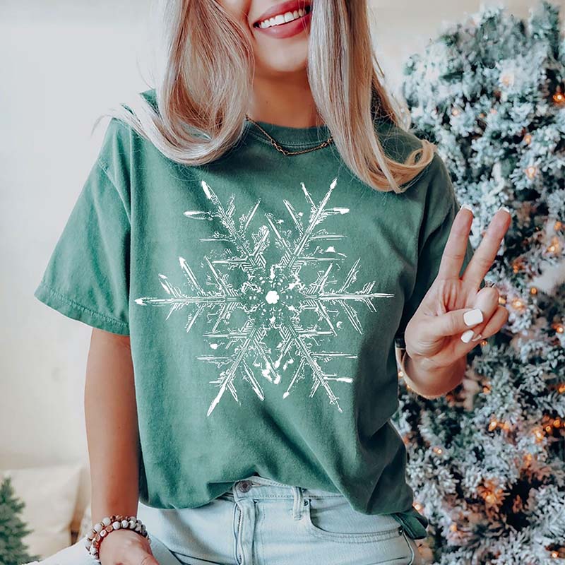 Snowflake Christmas Casual T-shirt