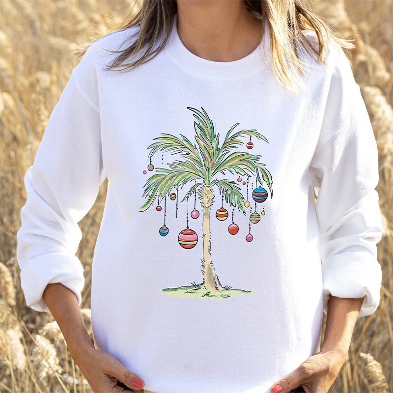 Christmas Palm Tree Sweatshirt
