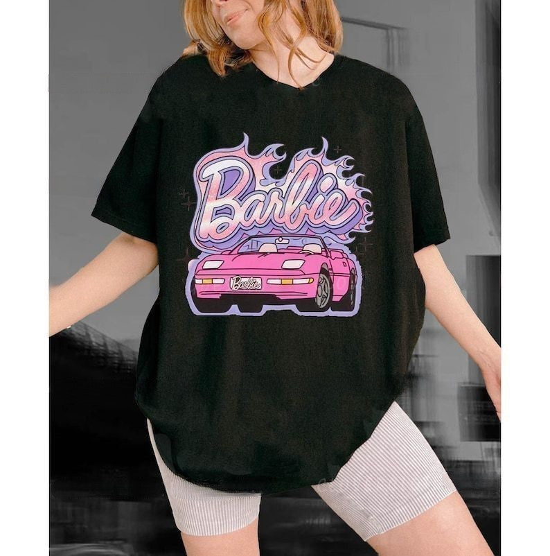 Glitter Car Barbie T-shirt
