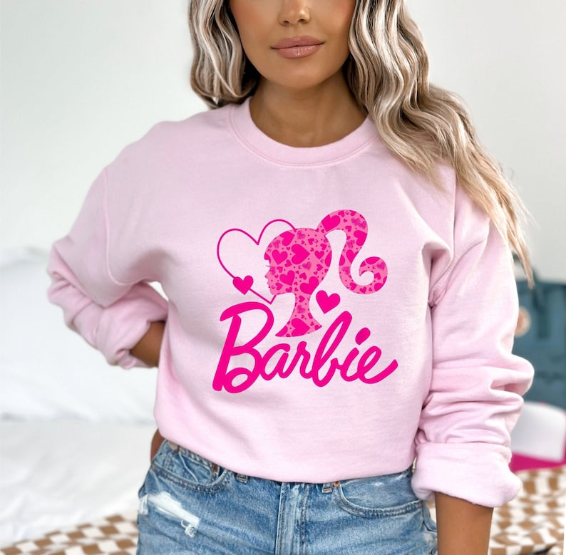 Pink Barbie Print Sweatshirt