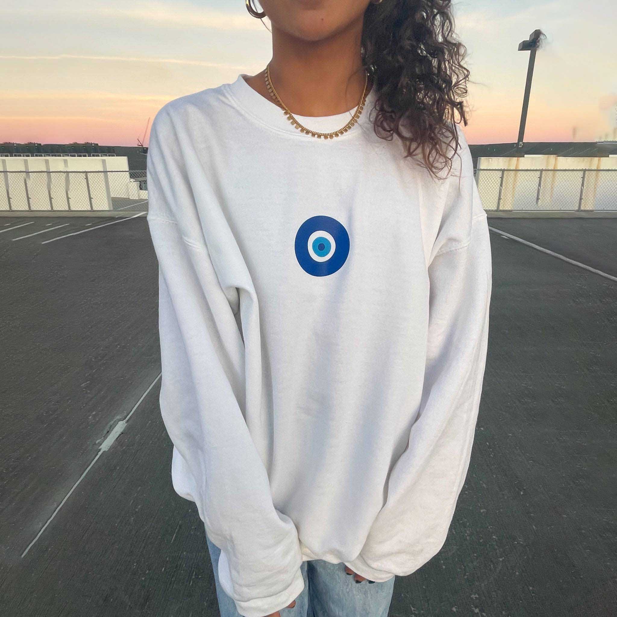 Women's Evil Eye Good Things Are Coming Print Sweatshirt