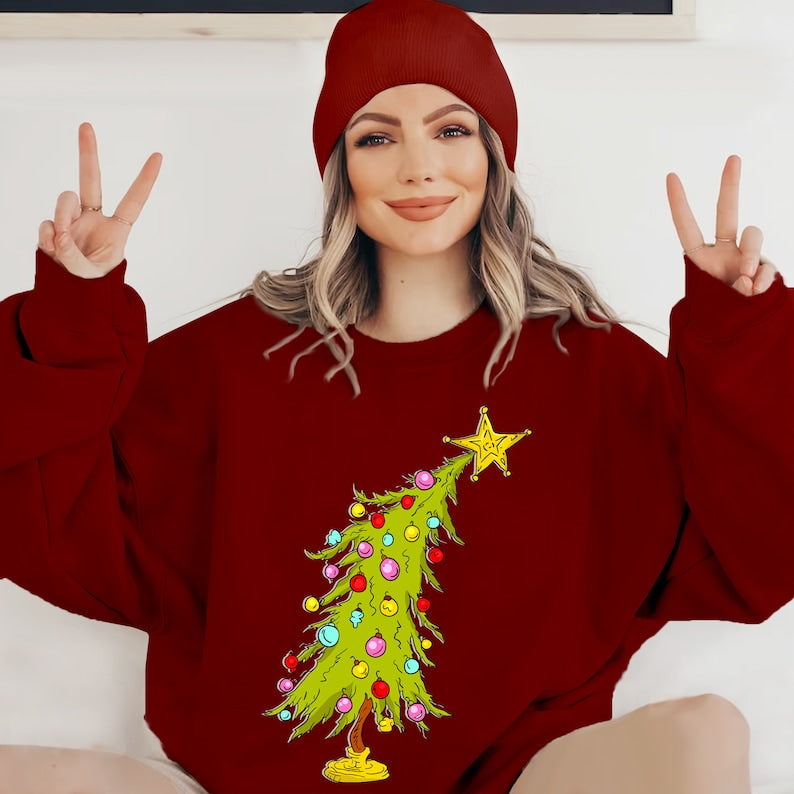 Trendy Christmas Tree Sweatshirt