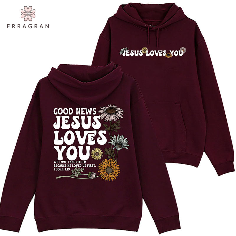 Faith Floral Print Hoodie