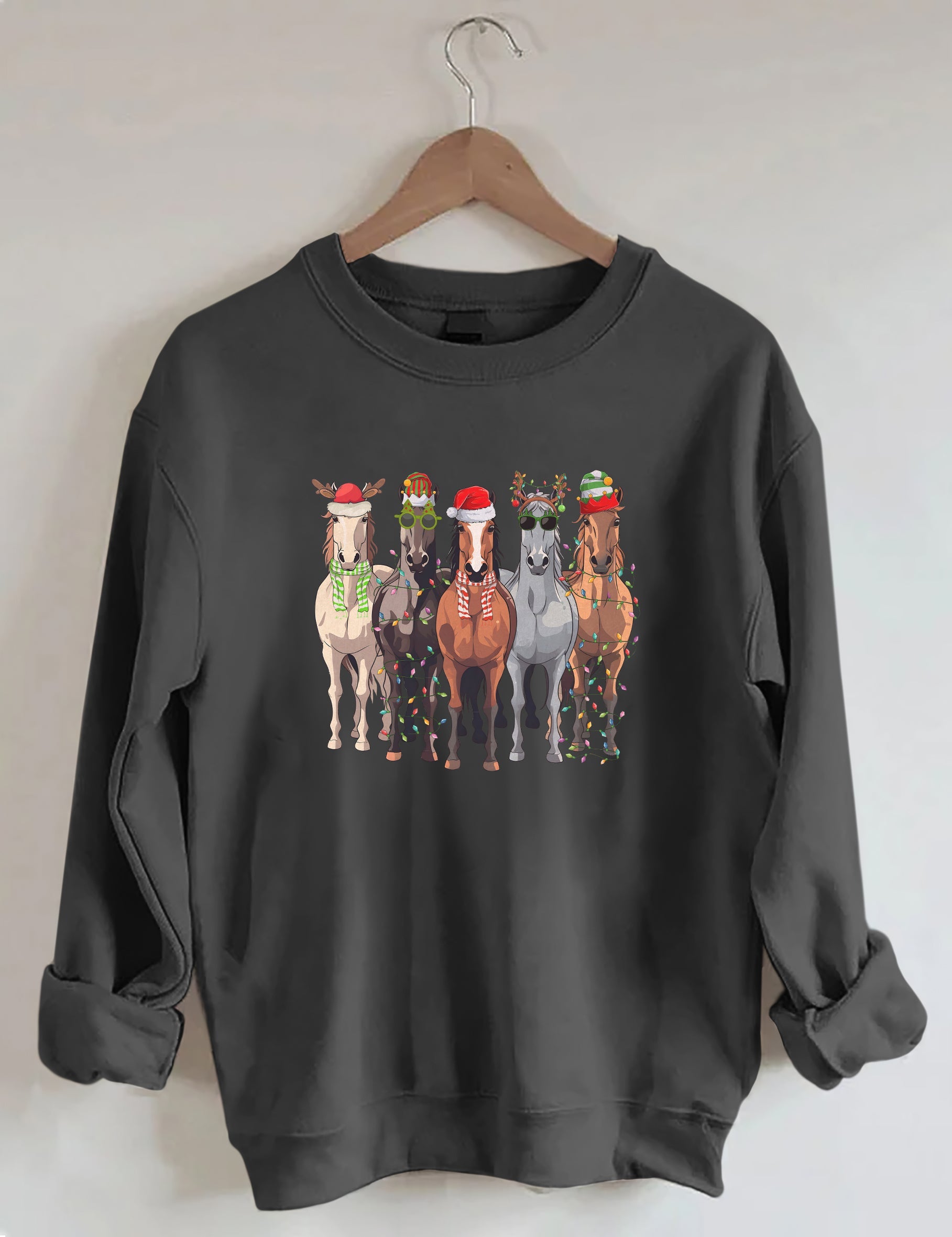 Horses Merry Christmas Sweatshirt