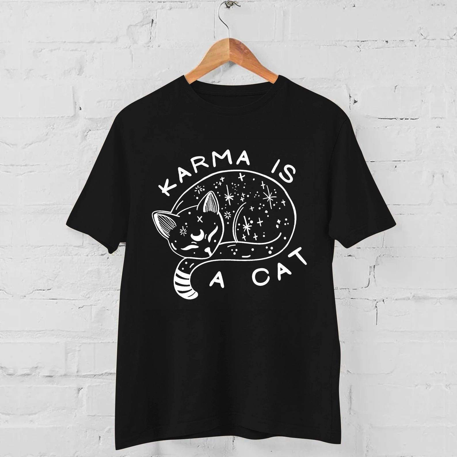 Karma Is A Cat Casual T-shirt