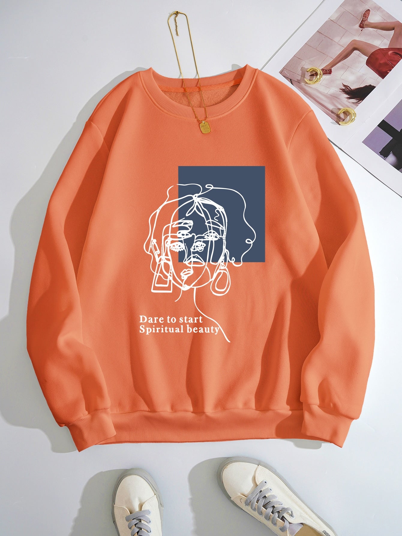 Fashion print sweatshirt