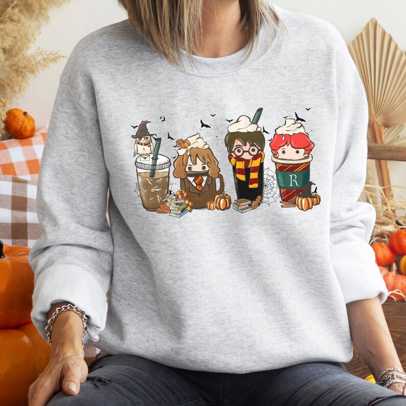 Halloween Harry Coffee Latte Fall Sweatshirt