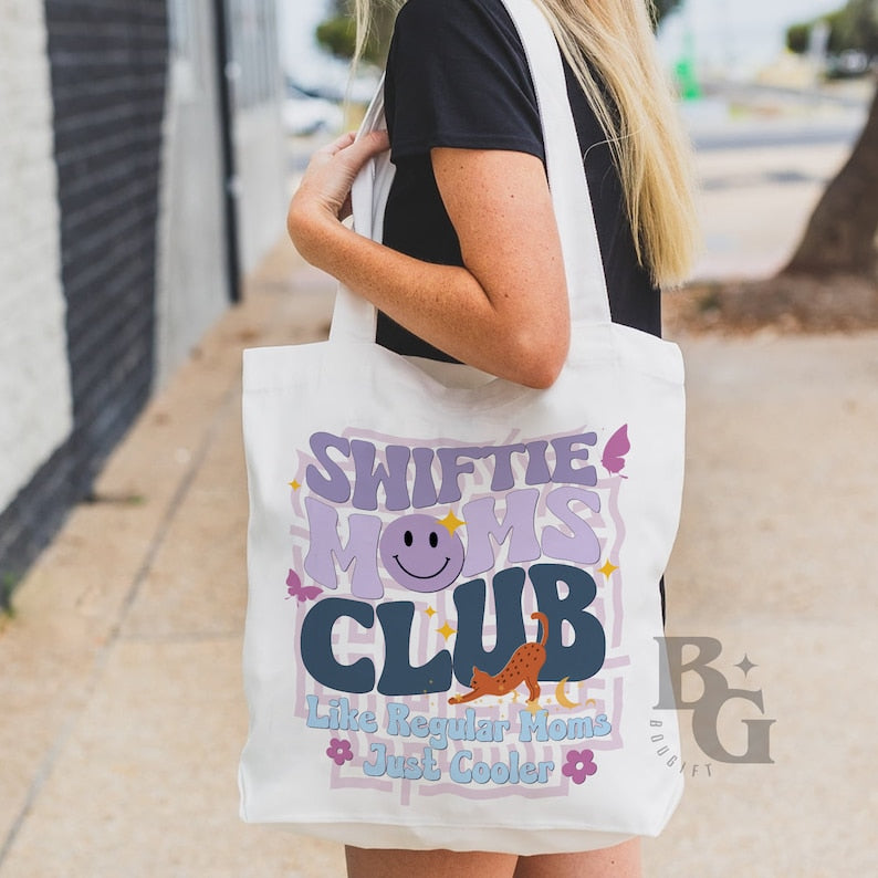 Trendy Mommy Canvas Tote Bag