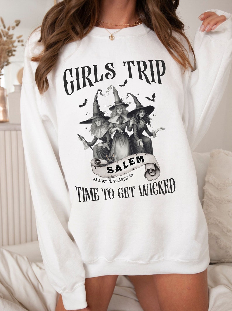 Girls Trip Salem Halloween Witch Sweatshirt