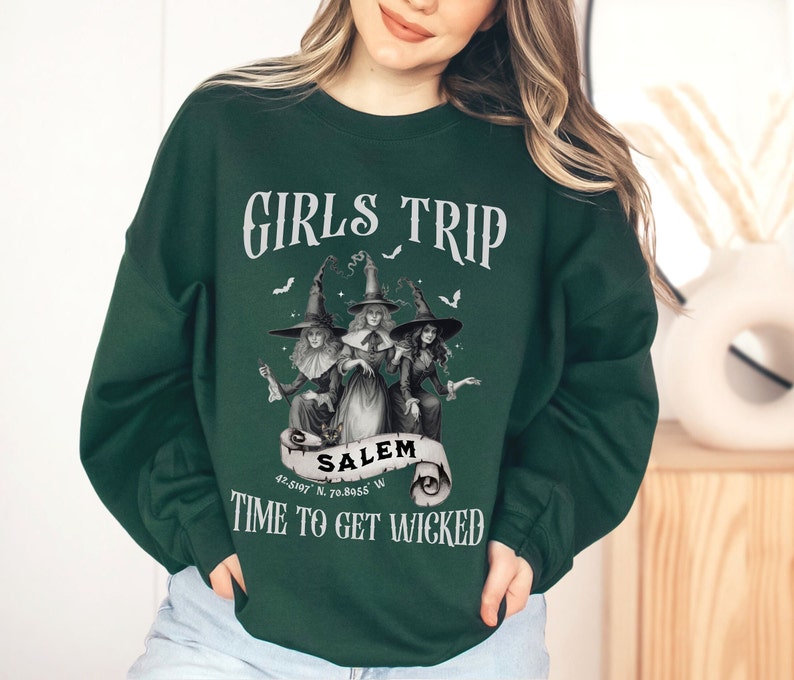 Girls Trip Salem Halloween Witch Sweatshirt