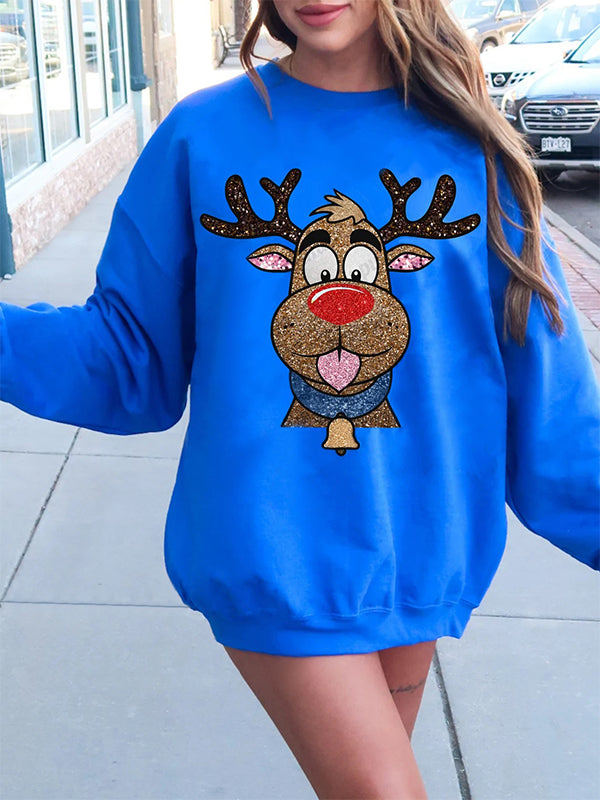 Sparkly Glitter Retro Christmas Sweatshirt