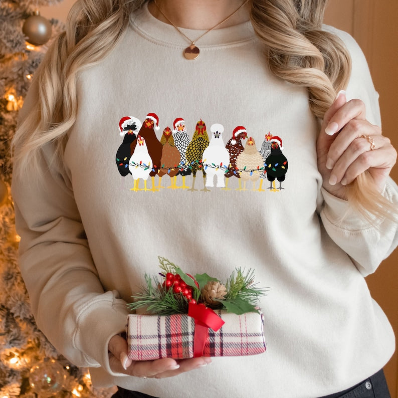 Christmas Chickens Sweatshirt