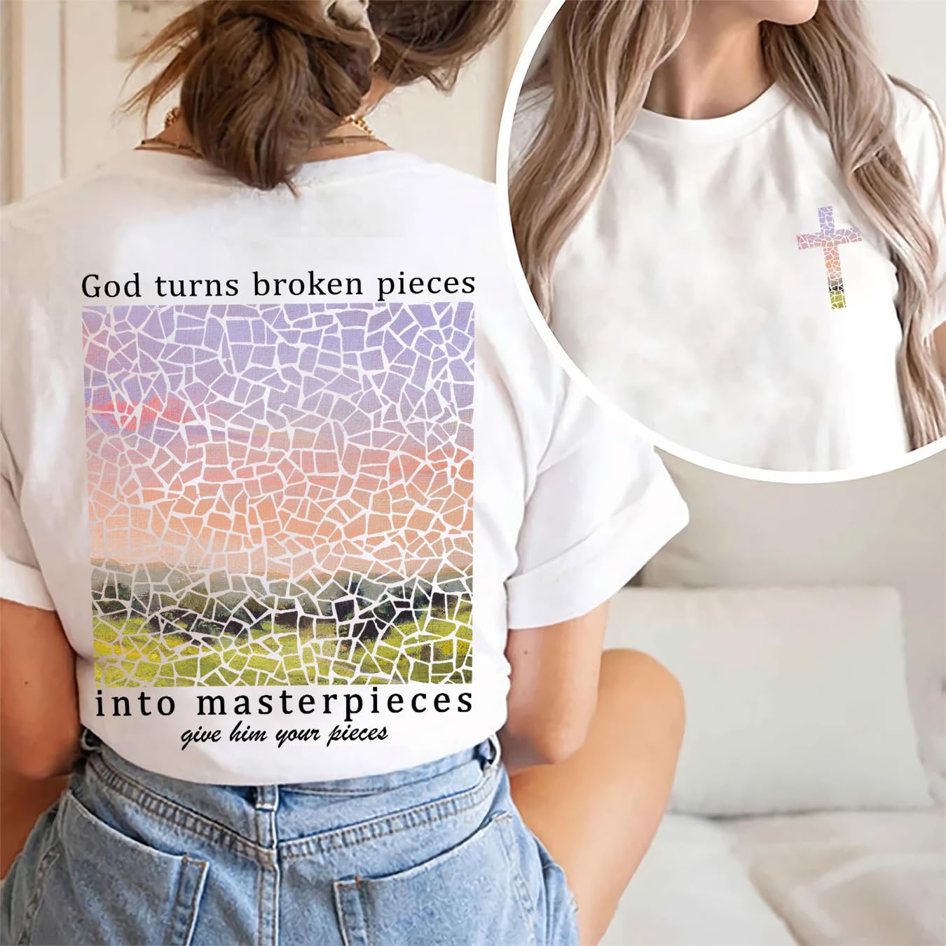 Bible Verse 2 Sided Faith Print T-Shirt