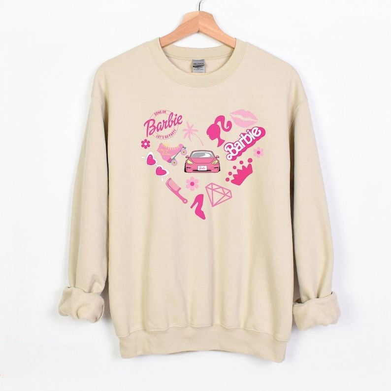 Come On Let's Go Party Heart Print Sweatshirt