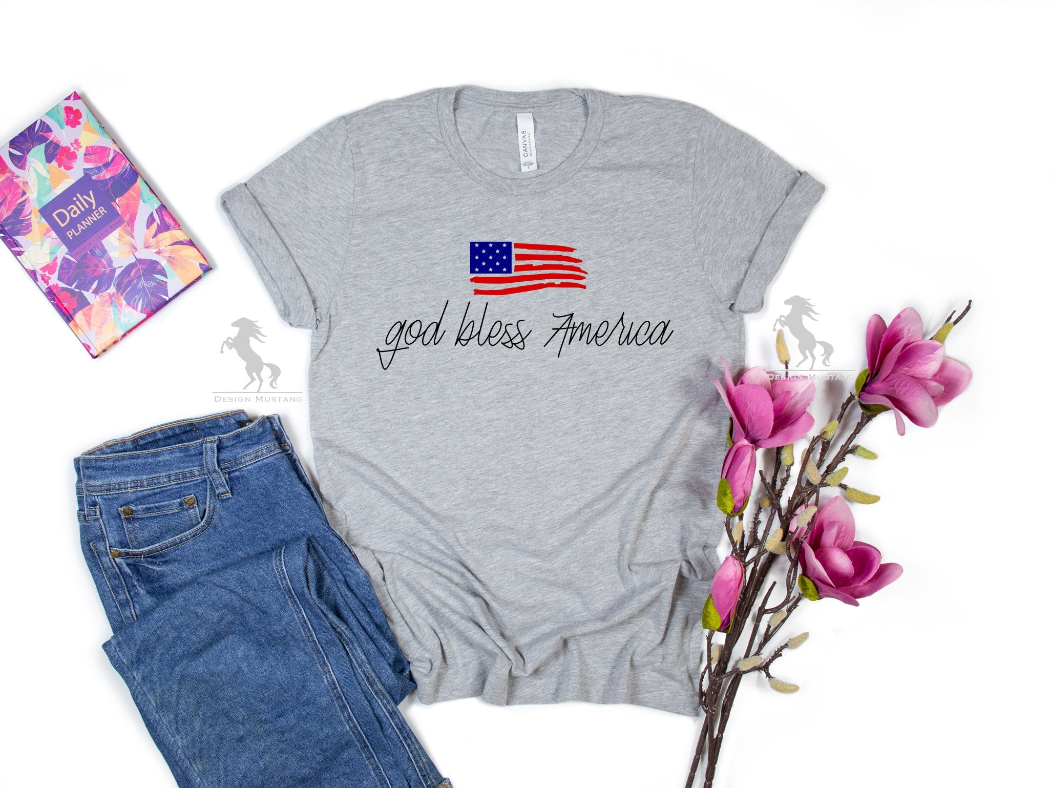Independence Day God Bless America Casual T-shirt